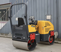 Compacteur à double tambour ZUJI1000 en promotion – Mini-rouleau compresseur vibrant portatif