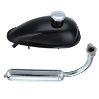 Kit Moteur à Essence 80cc 2 Temps pour Vélo Motorisé avec Pot d'Échappement