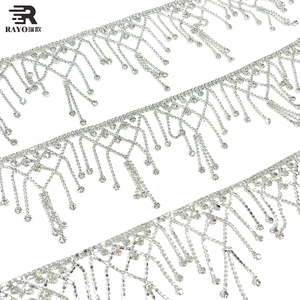 Garniture en cristal à coudre Flatback strass gland chaîne ronde en verre Motif garniture de vêtement pour robe de soirée chapeaux chaussures sacs - Product Image 5