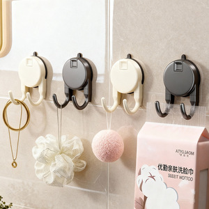 <b>Suction</b> <b>Cup</b> Double <b>Hook</b> Wall Mounted Punch Free Strong Adhesive <b>Hook</b> For Bathroom Kitchen Toilet Clothing Organizer - Product Image 4