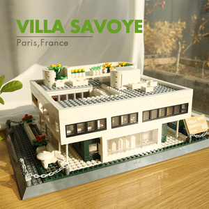 Serie de construcción 5237 Villa Savoye Sence MOC Block Set Niños Educativo Ensamblar Building Block Colección de plástico Juego de Juguetes - Product Image 5