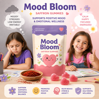 Complément Alimentaire en Gummies au Safran pour Enfants, Marque Privée OEM ODM, Approvisionnement en Gros