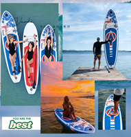Tabla de Paddle Surf Inflable ACEHERO para Principiantes, Sistema de 3 Aletas, 10'6\"x33\"x6\", Impresión UV, SUP Inflable con Accesorios