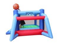 Trampoline gonflable d'intérieur et d'extérieur, combinaison multifonctionnelle de jeu de balle et de toboggan, lit de rebond gonflable pour bébé