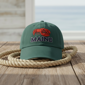 Gorras de Béisbol de Sarga de Algodón Sin Estructura Bordadas con Logotipo de Patrón de Langosta, Estilo Anime, para Restaurante, Deportes, Venta al por Mayor, Uso Exterior - Product Image 1