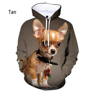 2025 nuova moda animale <span class=keywords><strong>cane</strong></span> Chihuahua <span class=keywords><strong>felpa</strong></span> da uomo <span class=keywords><strong>felpa</strong></span> con cappuccio con stampa 3D tute per uomo da donna Casual Pullover con cappuccio - Product Image 6