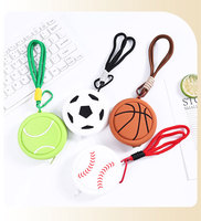 Porte-monnaie en silicone avec porte-clés, breloques de sac mignonnes, accessoires de dessin animé portables, sac de rangement pour câbles de données et écouteurs, cadeaux personnalisés avec logo