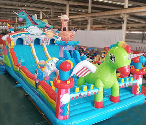 Grands châteaux gonflables à vendre à bas prix 2025 Blue Castle avec <span class=keywords><strong>toboggan</strong></span> de <span class=keywords><strong>piscine</strong></span> et support mural d'escalade Style personnalisé Taille et logo - Product Image 4