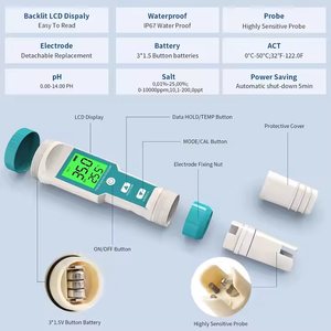 Prix usine 7-en-1 stylo Type compteur de qualité de l'<span class=keywords><strong>eau</strong></span> avec affichage LCD mesure la <span class=keywords><strong>salinité</strong></span> ORP SG Temp TDS PH EC pour les tests - Product Image 4