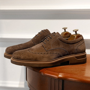 Chaussures habillées décontractées de haute qualité, confortables, à lacets, à bout rond, avec des caractéristiques antidérapantes et respirantes pour l'automne, usage professionnel - Product Image 2