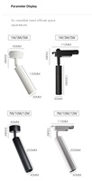 Projecteurs LED sur rail anti-éblouissement style ferme moderne, construction en aluminium, 7W, intensité variable, IRC élevé 92, garantie 5 ans, pour maison et bureau, installation facile