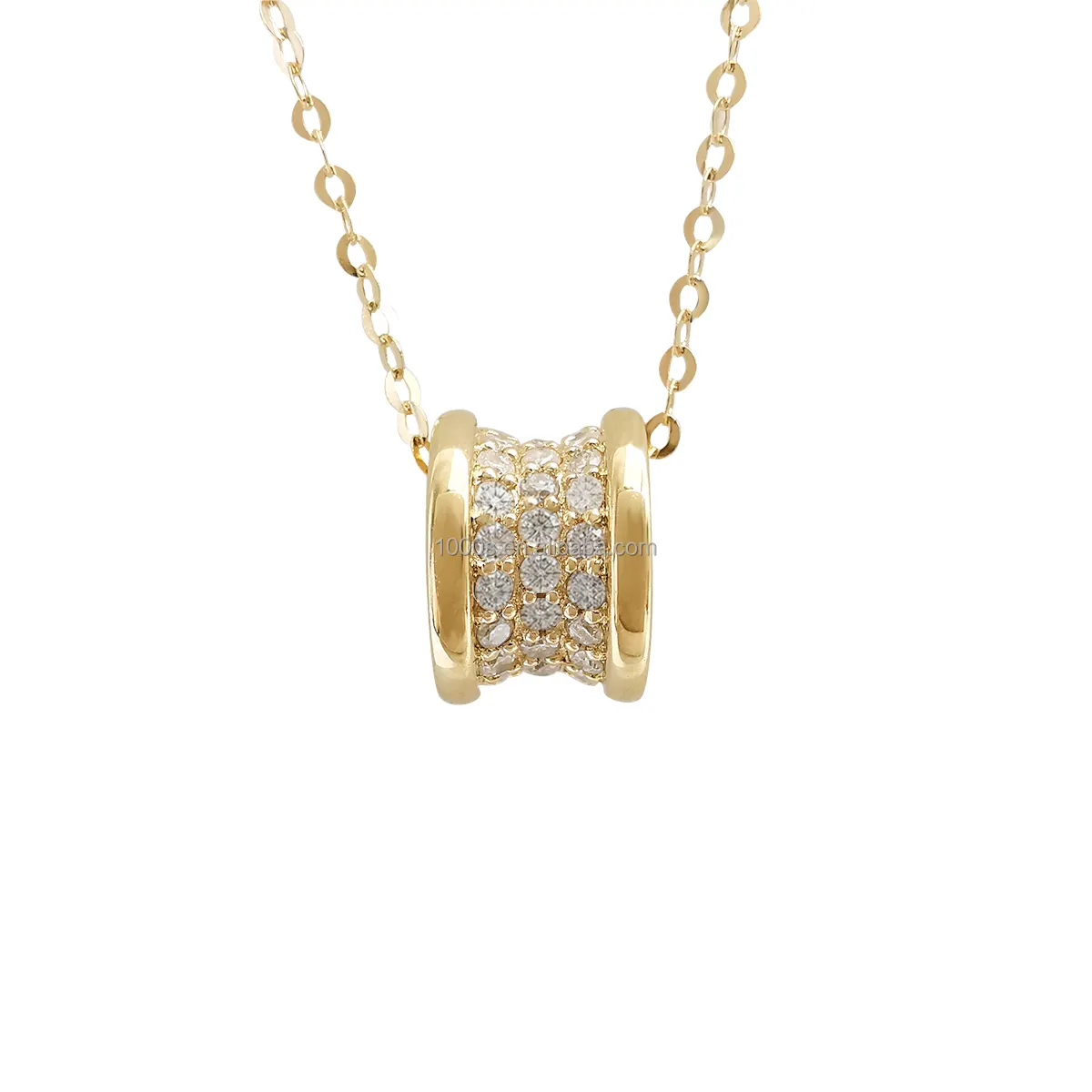 Collana in oro pedante 18k AU750 collana con diamanti coltivati in laboratorio gioielleria raffinata regalo donna gioielli in oro puro