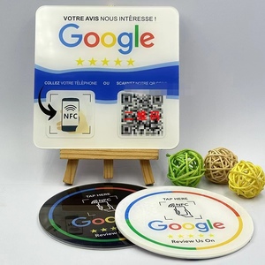 Tùy chỉnh 13.56MHz dính Acrylic NFC Tag <span class=keywords><strong>Google</strong></span> xem xét dán bảng tấm - Product Image 2