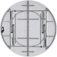 Table ronde pliable en plastique HDPE de 6 pieds (72 pouces) pour 10 personnes, idéale pour les mariages, les banquets, les événements et les fêtes