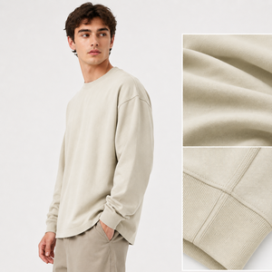 Custom OEM Design Manufacturer Printing 425 Grams 100%Cotton Premium Wholesale Bulk for Oversized Long Sleeve Men's <b>T</b>-<b>Shirts</b> - Product Image 3