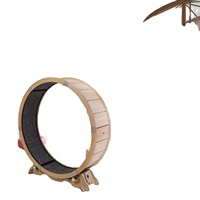 Roue de chat en bois Grande roue d'exercice de chat en bois avec conception améliorée roue de chat en bois pour autre animal de compagnie