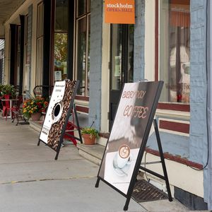 Support de signalisation en A de 24x36 pouces, best-seller, pour affichage publicitaire extérieur, support de sol en métal - Product Image 2