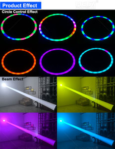 Tên lửa chùm 100 Led di chuyển đầu chùm ánh sáng sân khấu với vòng Hào Quang DMX512 cho DJ Câu lạc bộ VŨ TRƯỜNG bên đám cưới - Product Image 5