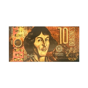 Nuovo Design di alta qualità carta di raccolta Copernicus 10 biglietto biglietto di plastica lamina d'oro placcato banconota - Product Image 4