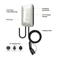 Isigma Nouvelle borne de recharge murale pour véhicules électriques CHADMO 7kW/11kW/22kW 1P 3P Type 1/Type 2 GBT, station de charge rapide au Royaume-Uni