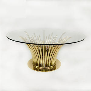 Mesa de comedor redonda de cristal templado para 6 personas, muebles modernos de lujo para el hogar, gran oferta de fábrica - Product Image 3