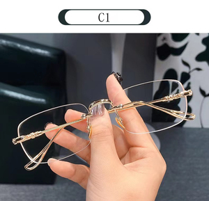 Kính mát không gọng đổi màu kim loại chống ánh sáng xanh dành cho nữ và nam, kính chống tia UV - Product Image 3