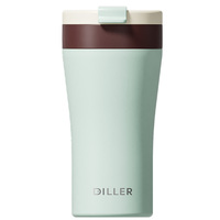 DILLER 420ml Tasse isotherme en acier inoxydable 316 à double paroi avec couvercle anti-fuite pour café