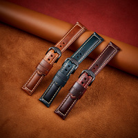 Bracelet de montre vintage en cuir véritable 22mm 24mm 26mm, bracelet de montre en cuir de vache italien à changement de couleur pour Panerai