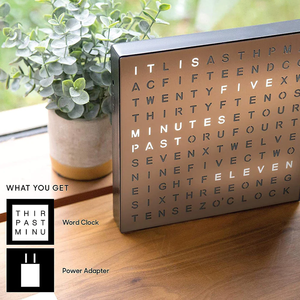 CHEETIE CP37 Square Big Wordsclock Alphabet Letter LED <span class=keywords><strong>orologio</strong></span> <span class=keywords><strong>da</strong></span> <span class=keywords><strong>parete</strong></span> con lingua personalizzata - Product Image 3