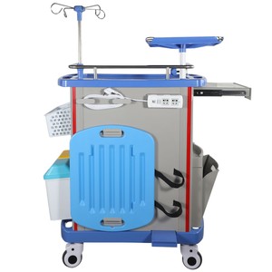 Carro de Rescate Médico ABS para Ambulancias y Hospitales, Construcción de Acero y Plástico, para Infusión, Anestesia y Suministro de Medicamentos, de Larga Duración - Product Image 1