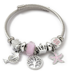 Nouvelle tendance, bracelet en perles de luxe, couleur argent, améthyste, chaîne de perles avec bracelet en perles, bricolage, différents designs - Product Image 4