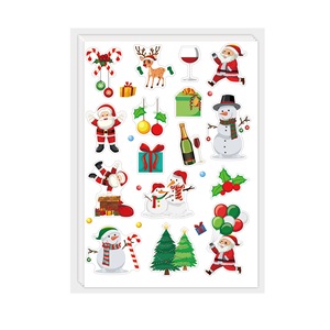 Adesivi adesivi adesivi adesivi adesivi statici per finestre di <span class=keywords><strong>Natale</strong></span> Stock design pronti per le vacanze Santa pupazzo di neve alla rinfusa - Product Image 3
