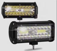 Projecteur de point de barre lumineuse LED de 7 pouces 120W et antibrouillard automobile pour camions tout-terrain 4*4 pour véhicules de travail et d'ingénierie