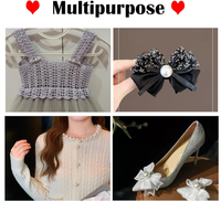 Boutons de luxe invisibles sans couture en perles anti-écartement pour col de chemise, stoppeurs d'écart pour chemisiers et cardigans pour femmes