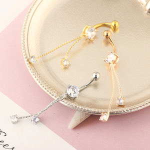 Piercings dentaires pour femme, anneaux de nombril en acier chirurgical, bijoux de Piercing corporel, 1 pièce 14G - Product Image 2