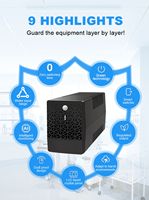 UPS Offline 650VA dengan Baterai Internal, Cadangan Daya Router Modem Desktop, Mini Uninterruptible Power Supply Handal untuk Penggunaan Rumah dan Kantor