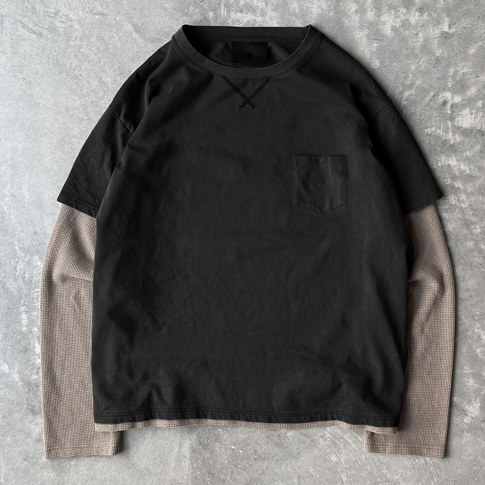 [COYSEIO] ★ COY WAFFLE T-SHIRT Coyseio Coy Waffle T-Shirt - Purple Grey | International Store