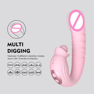 Vibrateur télescopique rotatif à léchage de langue, rechargeable par USB, étanche IPx6, masturbateur féminin, jouet sexy, stimule l'orgasme pour femme - Product Image 3