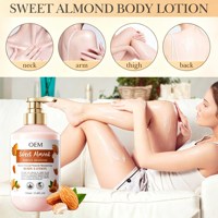 Lotion corporelle hydratante et nourrissante en gros à l'amande douce pour éclaircir la peau et hydrater en profondeur