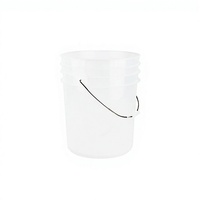 Seau de lavage de voiture robuste translucide noir de 5 gallons compatible avec l'insert Grit Guard pour le nettoyage automobile en gros