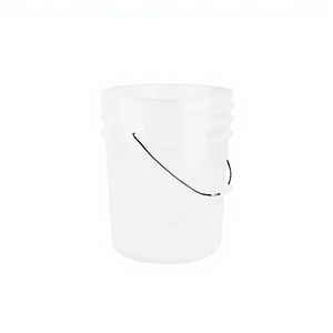 Seau de lavage de <span class=keywords><strong>voiture</strong></span> robuste translucide noir de 5 gallons compatible avec l'insert Grit Guard pour le nettoyage automobile en gros - Product Image 4