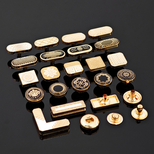 Classic Gold Metal <b>Snap</b> Buttons With Embossed Floral Patterns Oval Square Shapes Nickel Free Decorative <b>Fasteners</b> - Product Image 3
