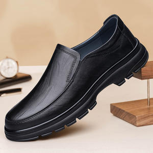 Chaussures décontractées pour hommes en cuir véritable, semelle extérieure en caoutchouc souple, printemps-automne, pour pères d'âge moyen, fabriquées en Chine - Product Image 2