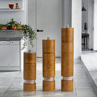 Premium Mehrfarbige Holz-Salz- und Pfeffermühle mit Einstellbarer Mahlgradeinstellung für Küche und Esstisch, in Geschenkbox für Gewürze