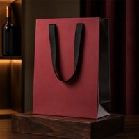 Sacs cadeaux en papier personnalisés, sacs de shopping de luxe, sacs d'emballage pour la vente au détail avec poignées en corde pour boutique, mariage, fête, événement, fournitures en gros