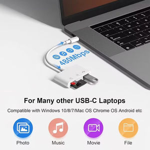 Chaud <span class=keywords><strong>pas</strong></span> <span class=keywords><strong>cher</strong></span> 3-en-1 Type C/vers lecteur de carte SD/TF OTG adaptateur de Port USB caméra téléphone adaptateur carte mémoire transfert de données pour Android - Product Image 3