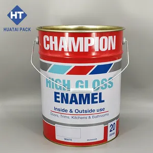 Cubo de metal y acero para pintura química, bote de lata de 5 galones con tapa, aprobado por UN cliente personalizado