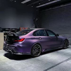 Siêu Matte Pinot Noir Tím Hot Bán Pet PVC Vinyl Bọc Phim Tự Dính Vinyl Xe Dán Màu Thay Đổi Ppf - Product Image 4