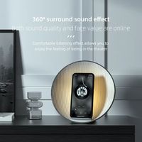 Port de décoration élégant USB Type-c Chargeur sans fil magnétique Haut-parleur BT avec réveil et veilleuse
