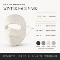 Masque facial thermique en soie, doublure en soie, haute qualité, style coréen, coupe-vent, sports de plein air, ski, escalade, vente en gros, personnalisé